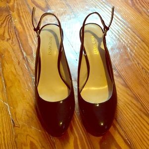 Nine West slingback black heel